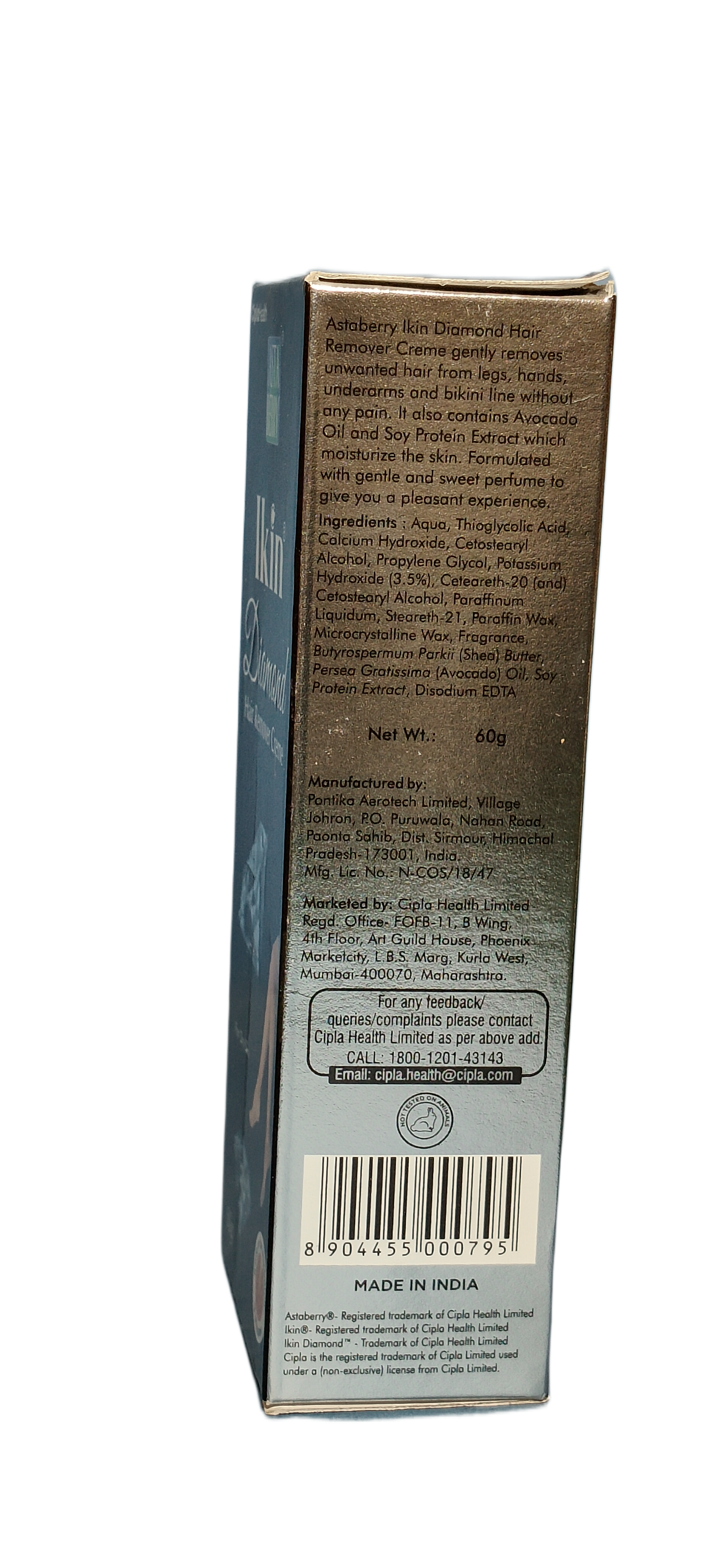 ASTA BERRY IKin Diamond Hair remover cream (Cipla Health) Basket Deliveries