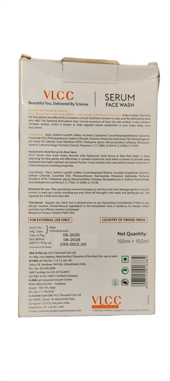 VLCC SERUM FACE WASH  AM & PM Basket Deliveries