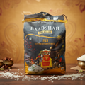 Bag of Baadshah Premium 1121 Steam Basmati Rice on a white background