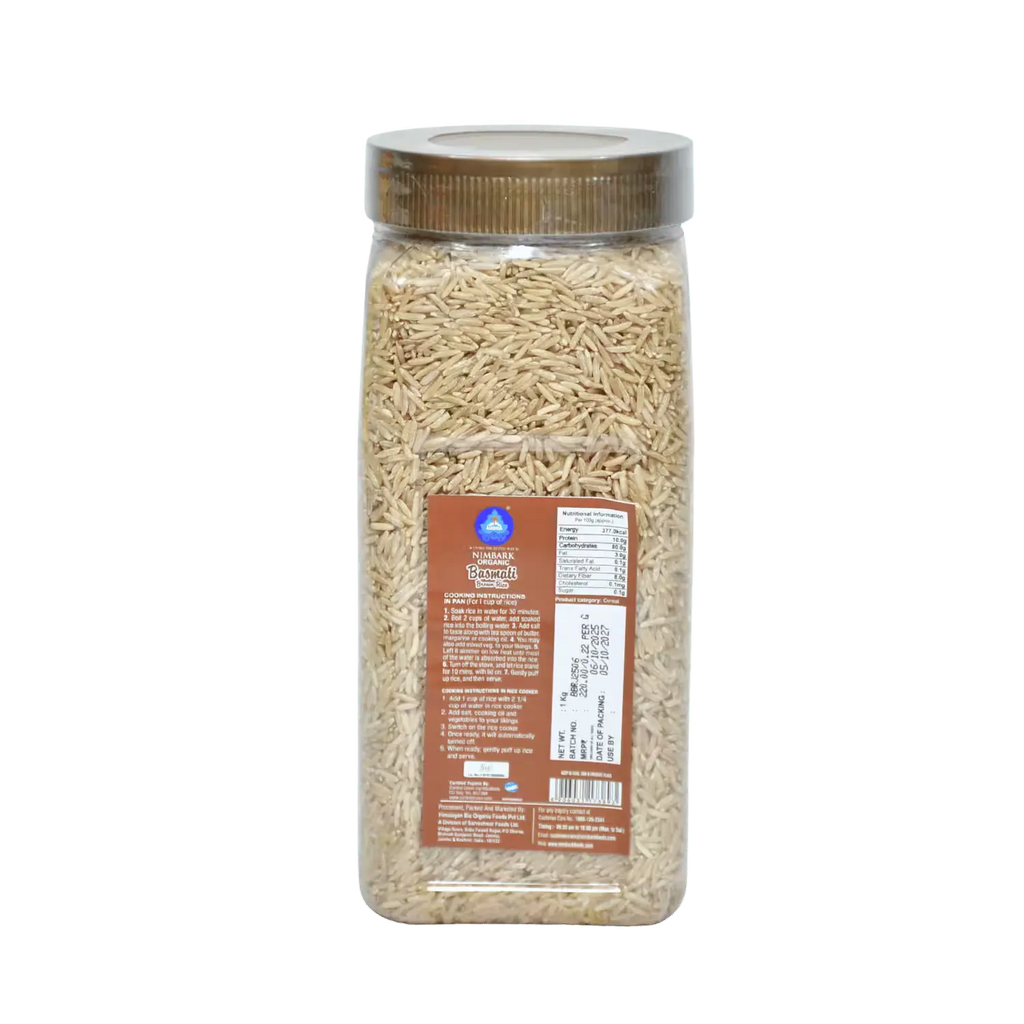 Basmati Brown Rice Nimbark Bottle Basket Deliveries