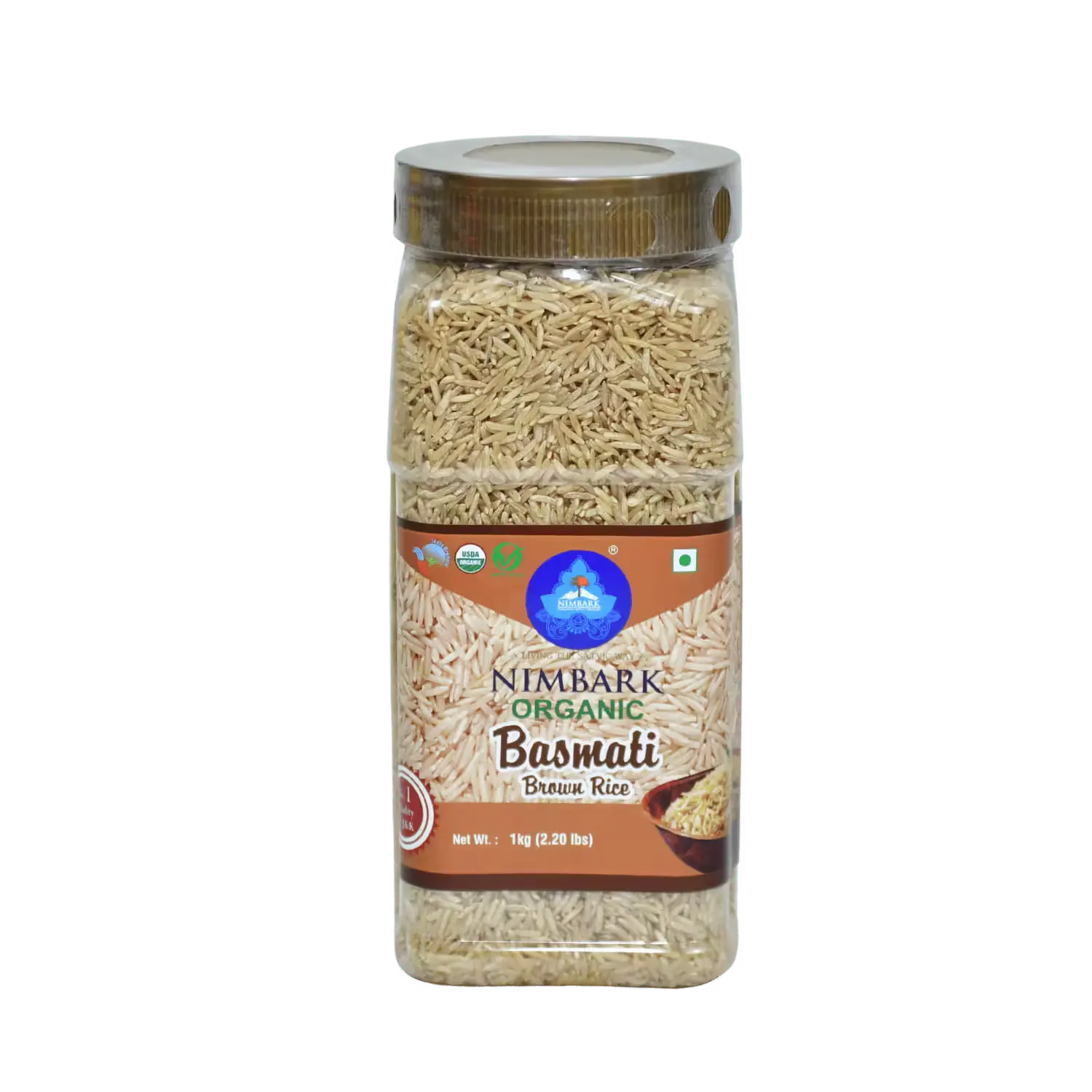 Basmati Brown Rice Nimbark Bottle Basket Deliveries