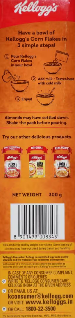 Corn Flakes Almond Honey Kelloggs Basket Deliveries