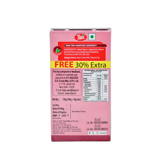 Custard Powder Strawberry Flavour Tops Basket Deliveries