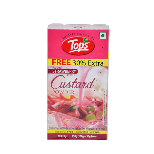Custard Powder Strawberry Flavour Tops Basket Deliveries
