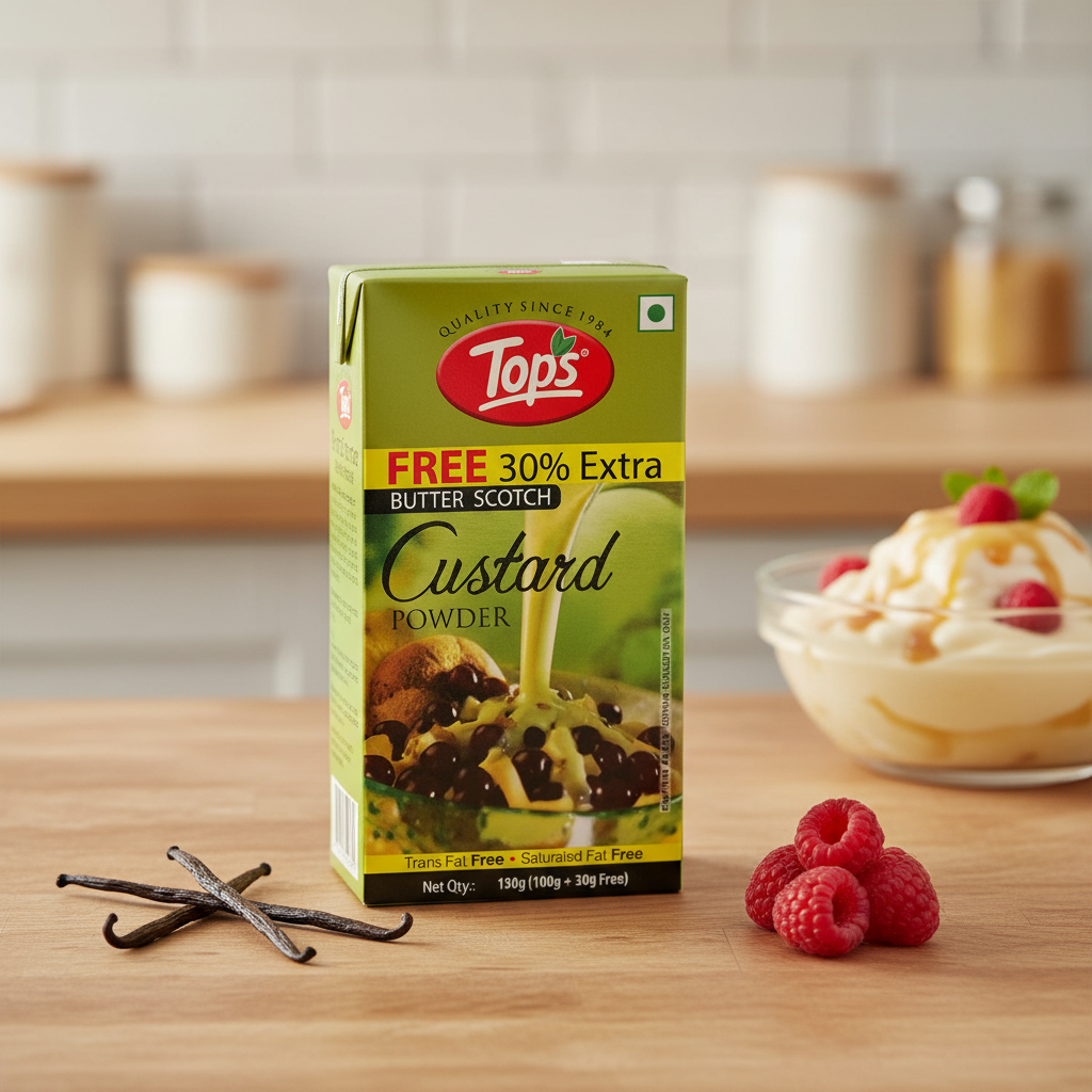 Custard Powder Tops Butter Scotch Basket Deliveries