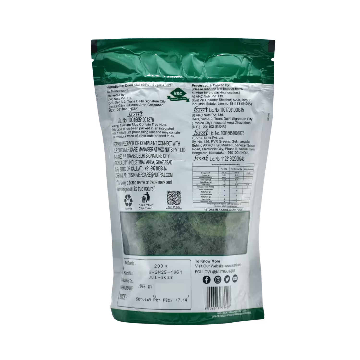 Dried Kiwi Nutraj Basket Deliveries