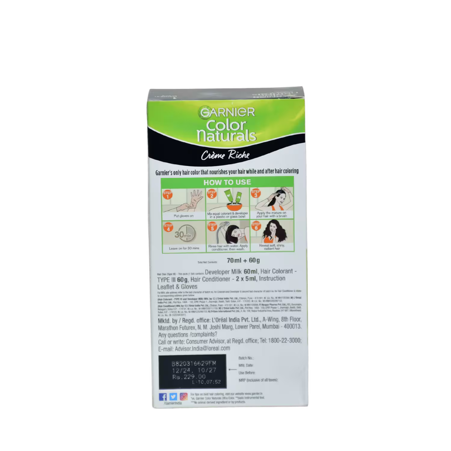 Garnier Color Natural Black 1 Basket Deliveries