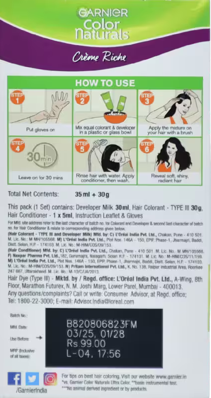 Garnier Color Naturals Burgundy 3.16 Basket Deliveries