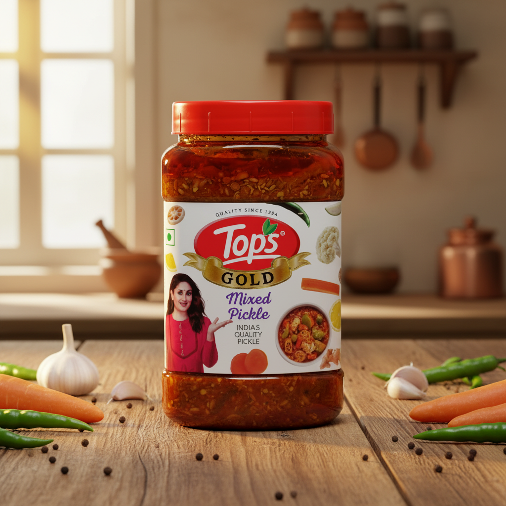 Gold Mixed Pickle Tops Basket Deliveries