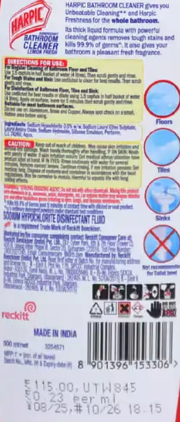 Harpic Bathroom Cleaner Harpic Lemon Fresh Basket Deliveries
