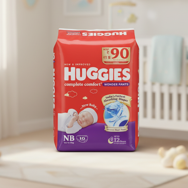 Huggies New Born 10 Pants Basket Deliveries