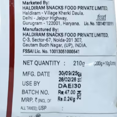 Navrattan Haldirams Basket Deliveries