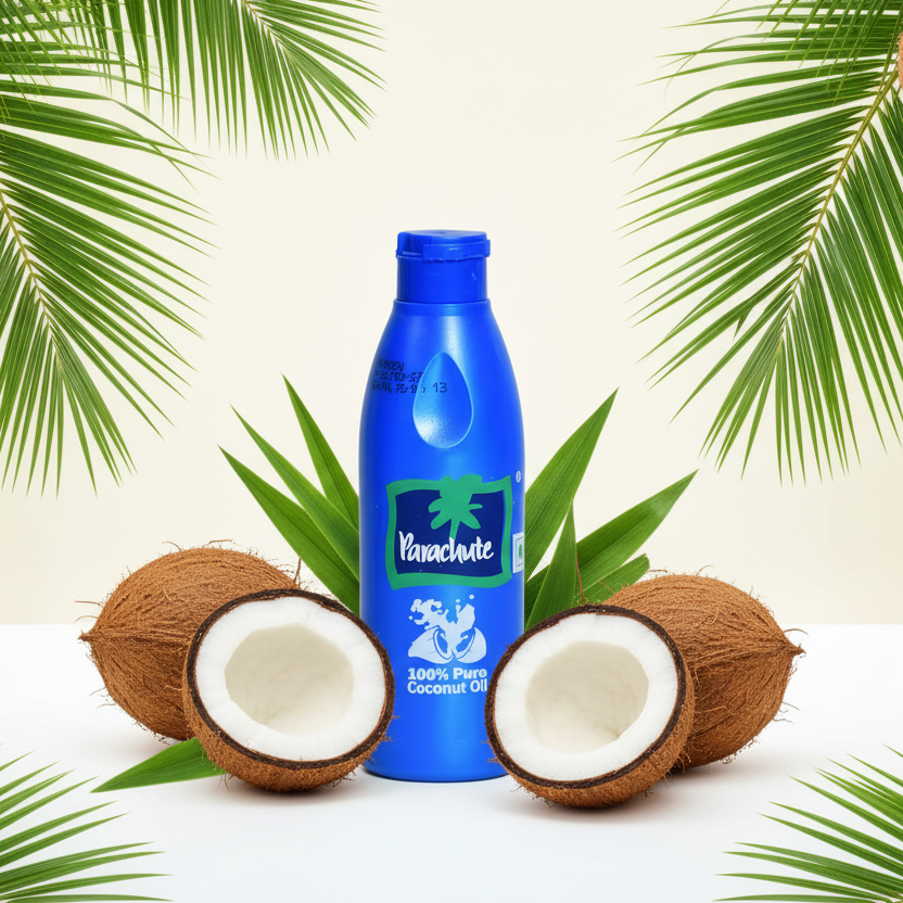 Front Pure Coconut Oil Parachute Basket Deliveries