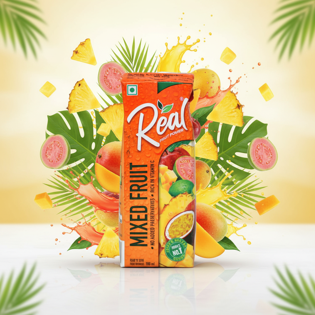 Front Real Mixed Fruit Drink Basket Deliveries