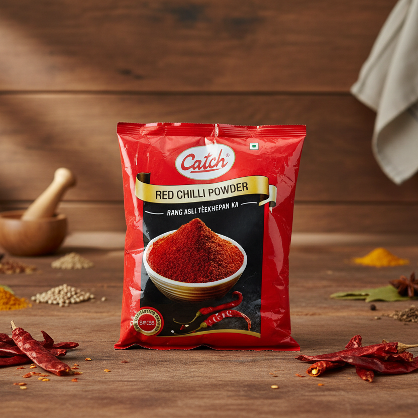 Red Chilli Powder Catch Packet Basket Deliveries