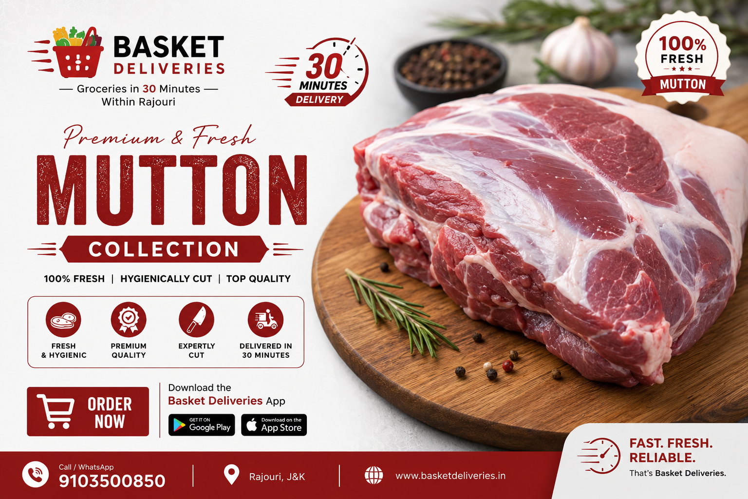 Fresh mutton (halal)