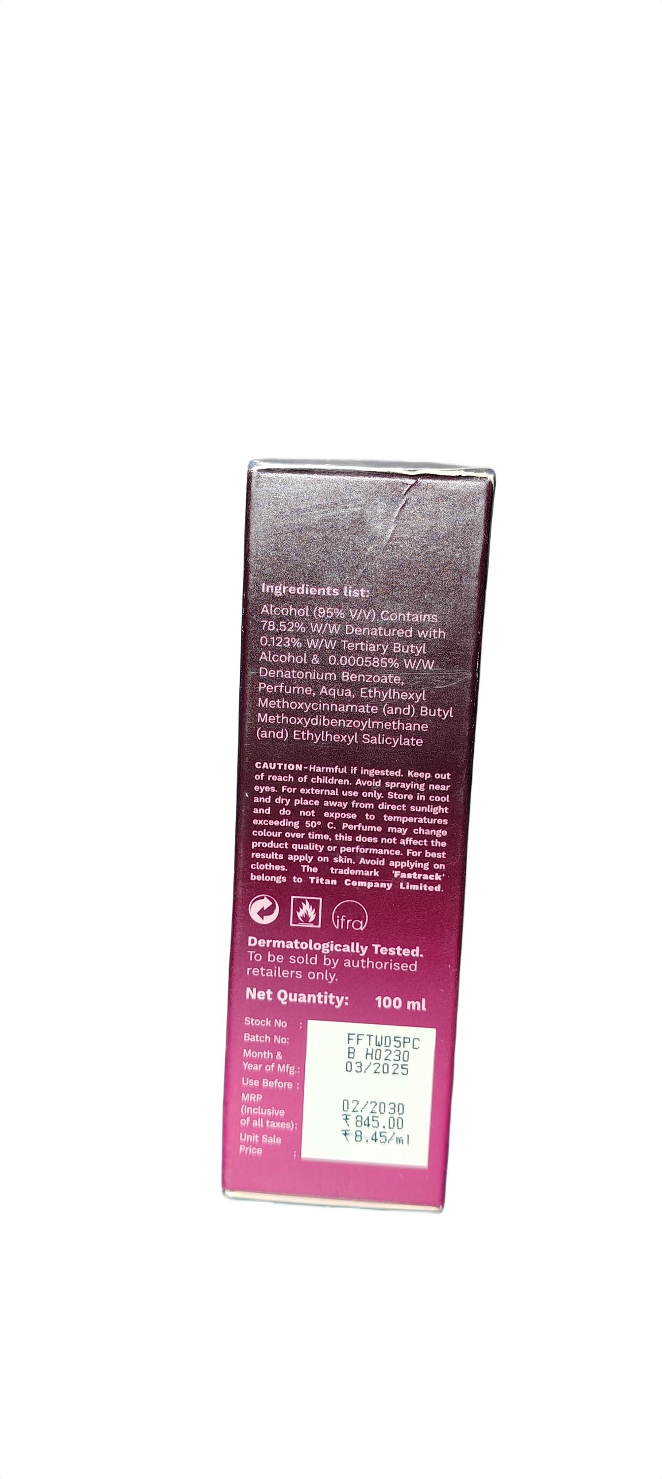 FASTRACK PERFUME GIRL BOSS FOR HER Basket Deliveries