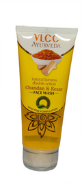 VLCC AYURVEDA Natural fairness double action CHANDAN & KESAR FACE WASH Basket Deliveries