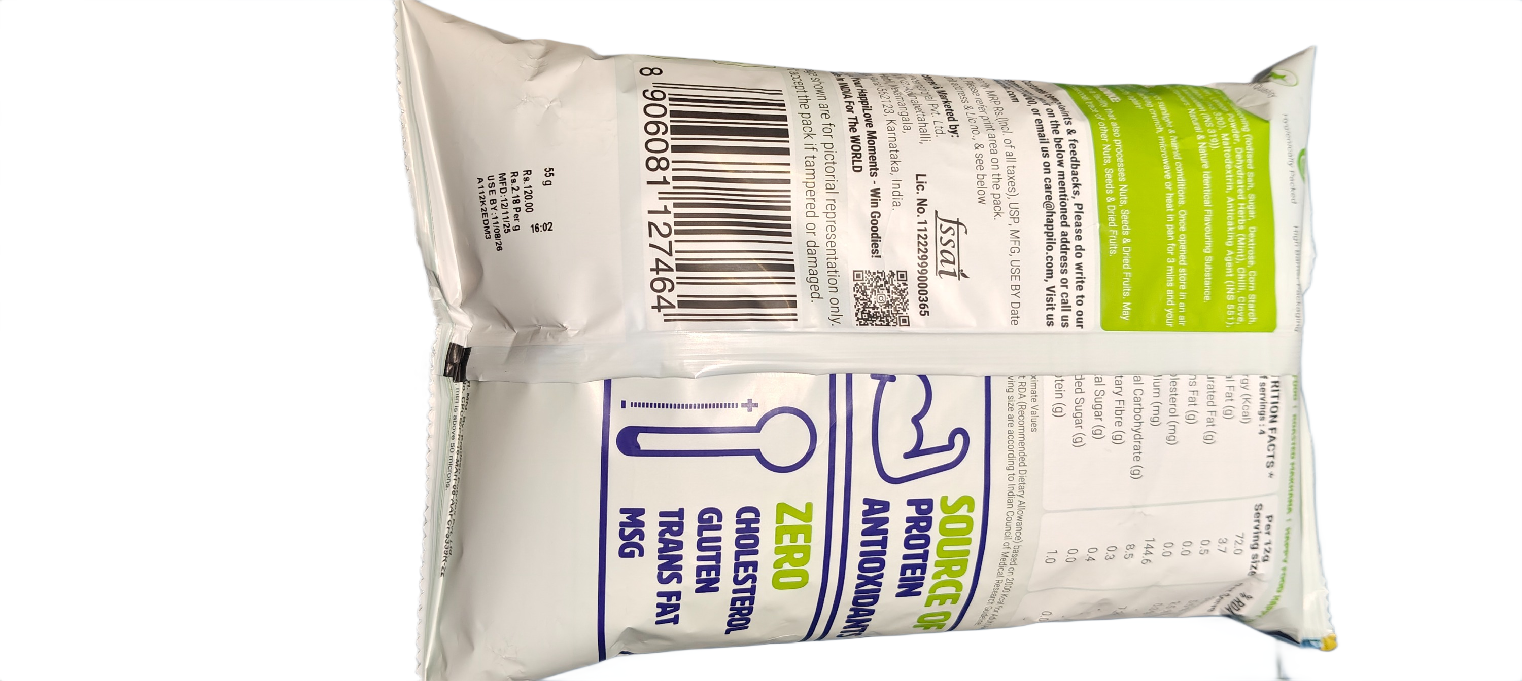 HAPPILO PERKY PUDINA MAKHANA HIGH PROTEIN FOX NUTS Basket Deliveries