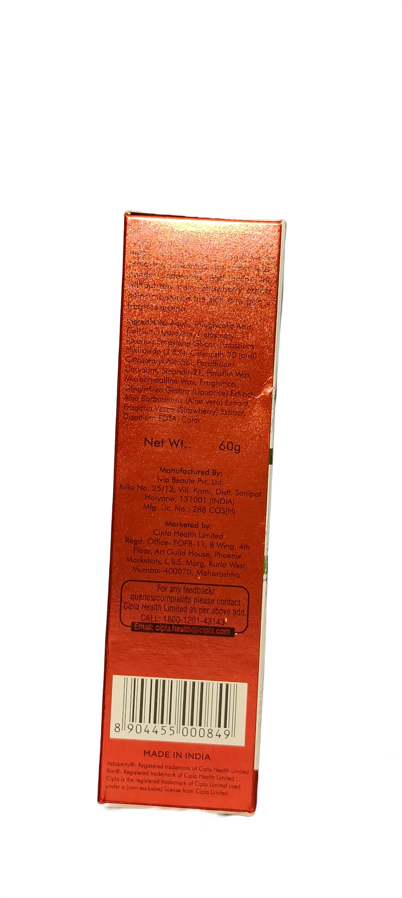 ASTA BERRY IKin SKIN Brightening  hair remover cream Basket Deliveries