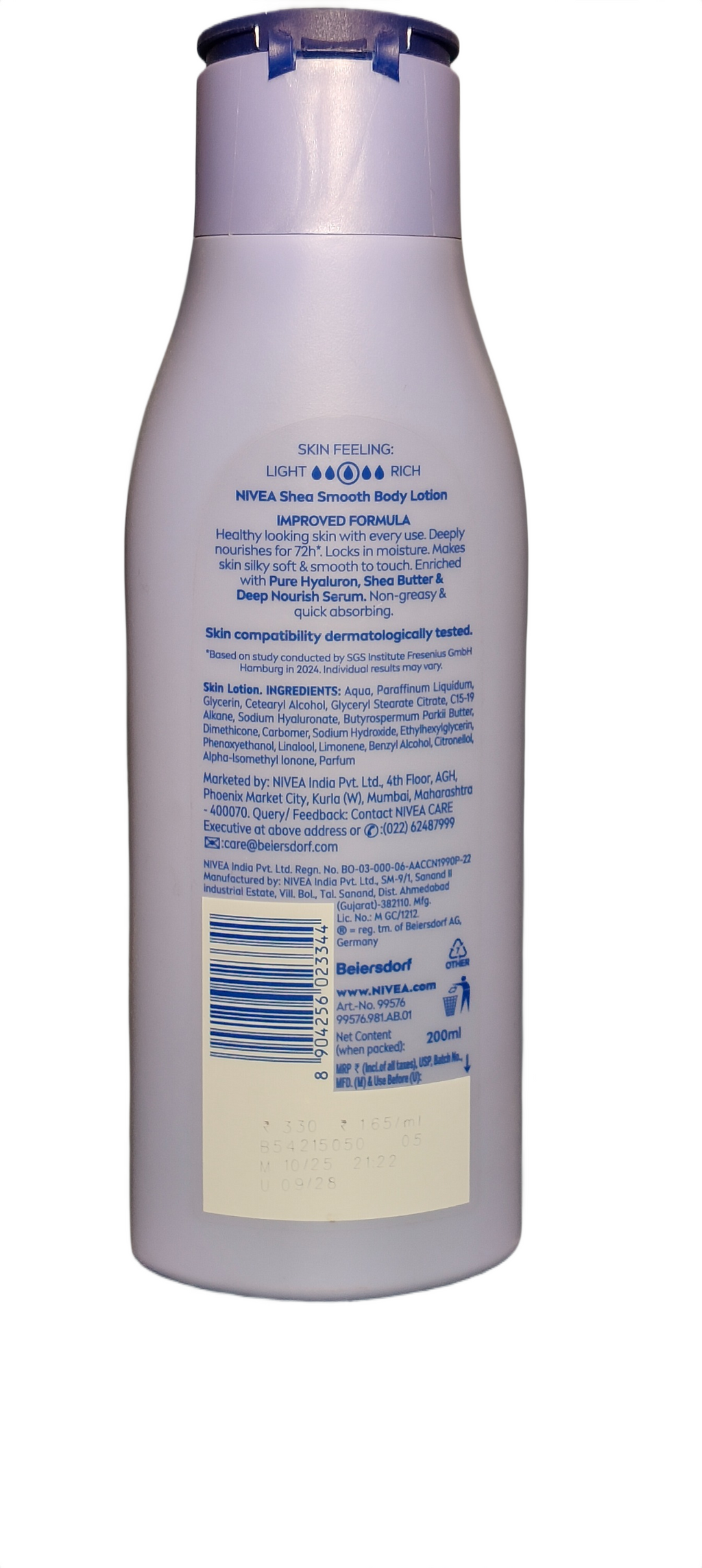 NIVEA Body lotion Shea Smooth 72h moisturizer Basket Deliveries