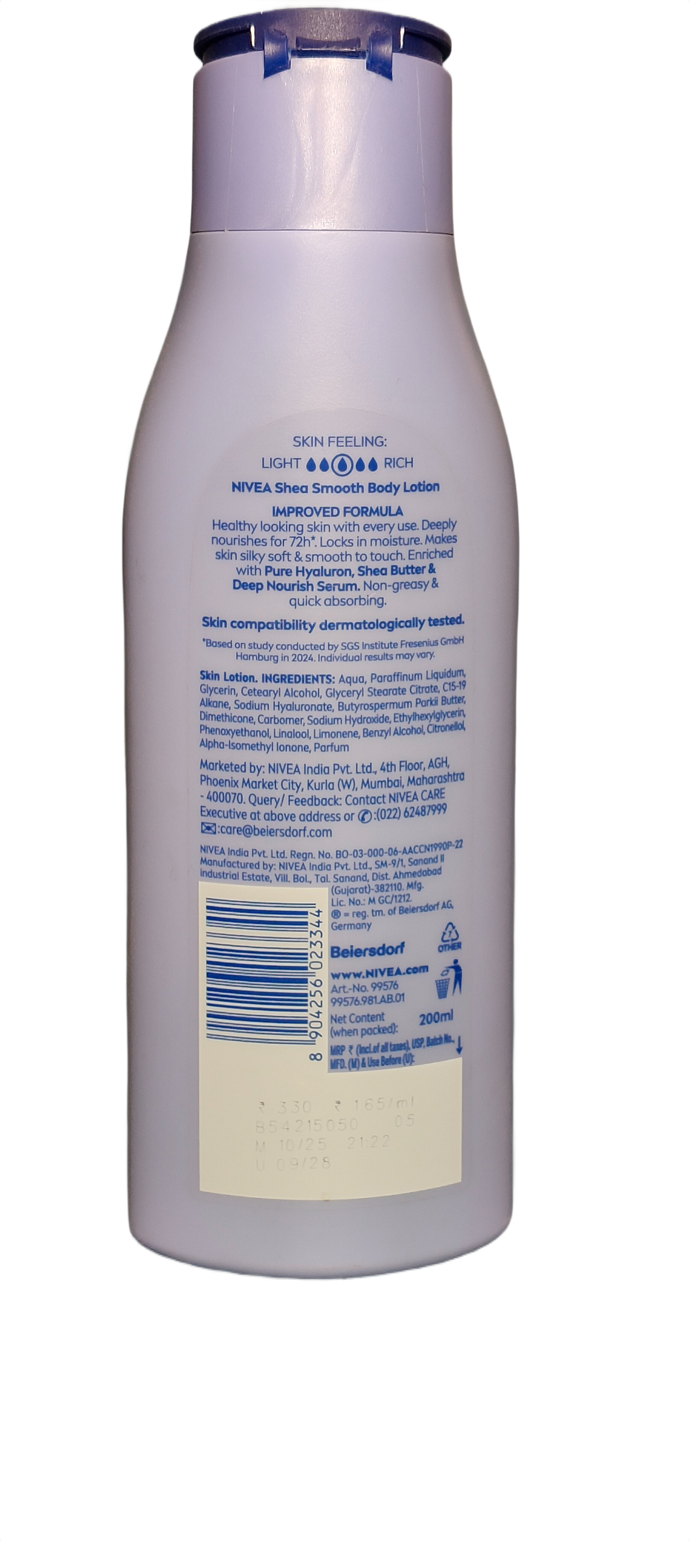 NIVEA Body lotion Shea Smooth 72h moisturizer Basket Deliveries