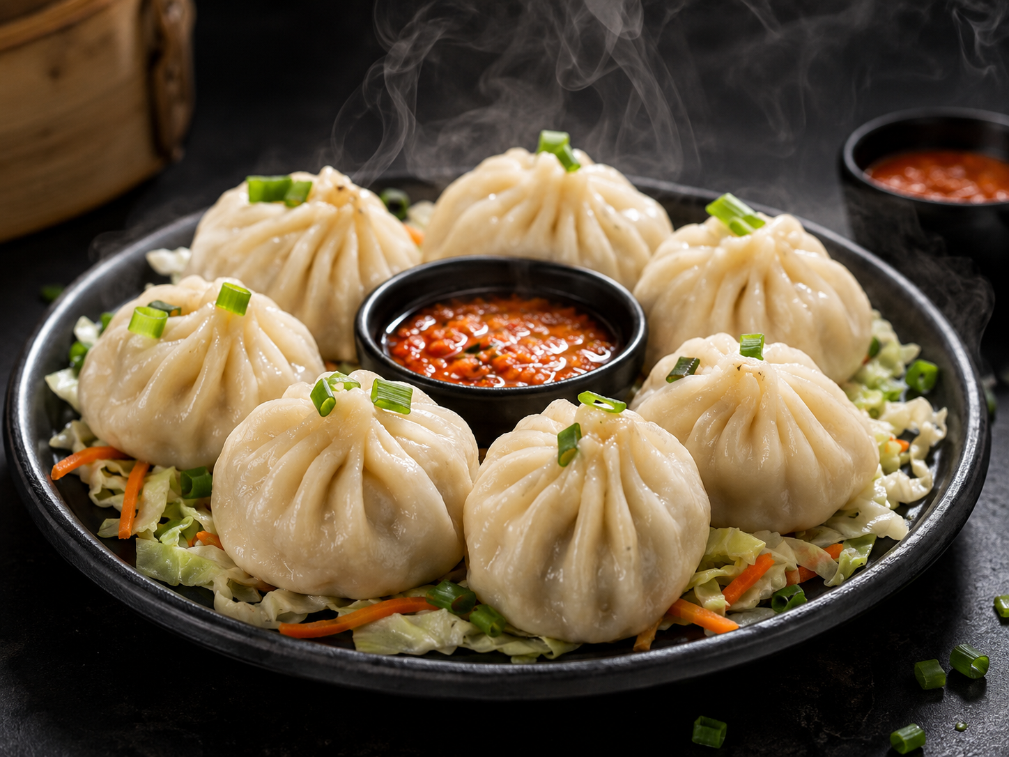 Steam momo veg