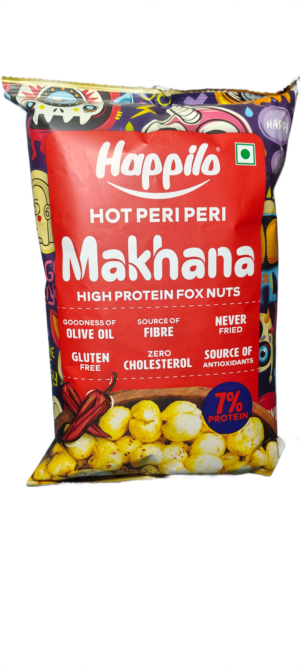 HAPPILO HOT PERI PERI MAKHANA HIGH PROTEIN FOX NUTS Basket Deliveries