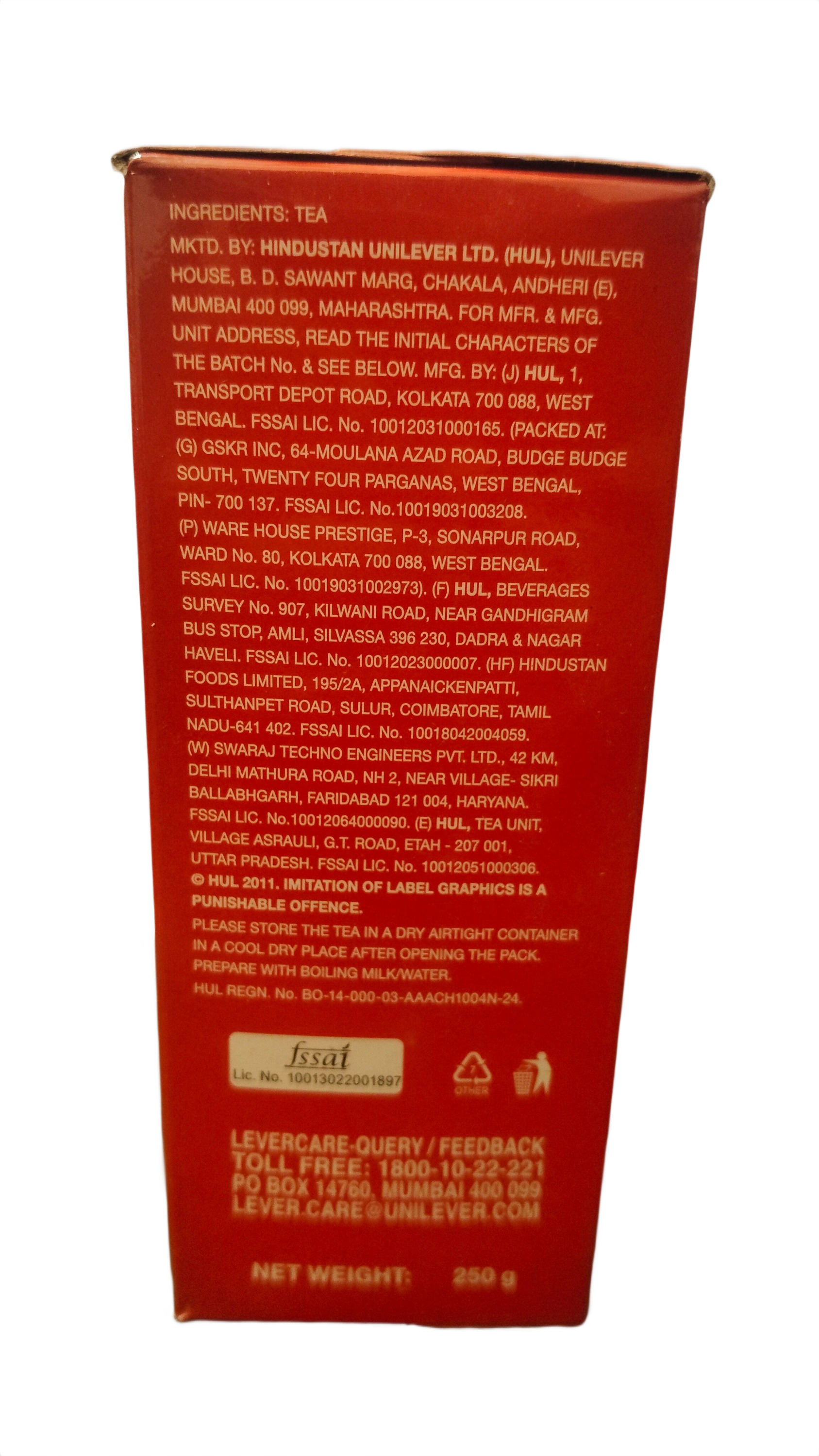 RED LAVEL Brooke Bond