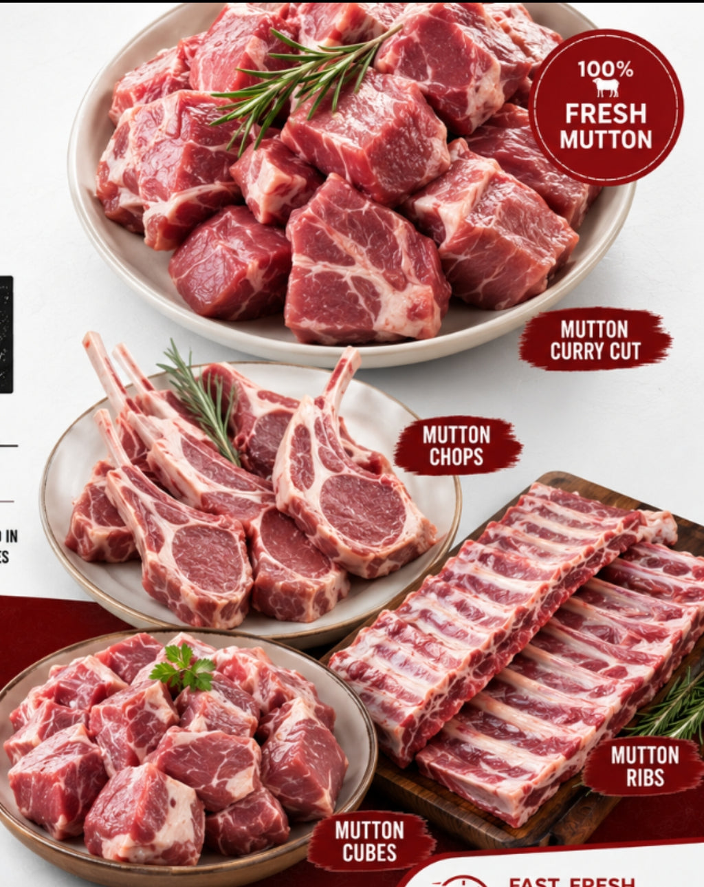 Fresh mutton (halal)