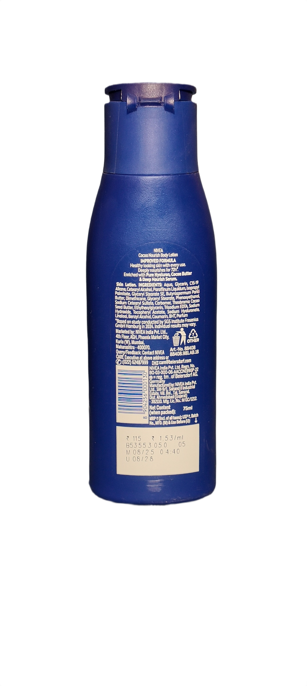 NIVEA Body Lotion Coco Nourish 72h moisturizer Basket Deliveries