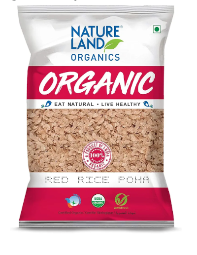 NATURE LAND ORGANIC RED RICE POHA