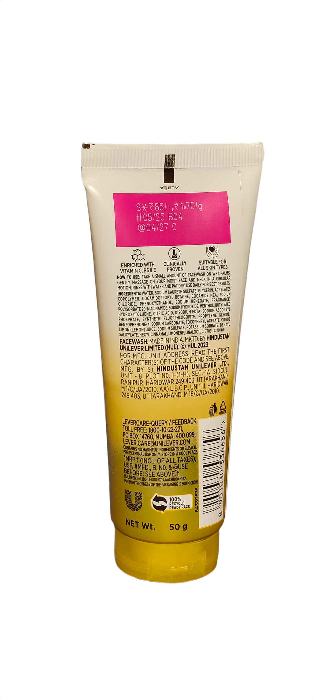 GLOW & LOVELY BRIGHT C GLOW FACEWASH Basket Deliveries