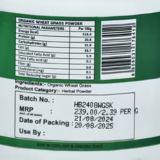 Wheatgrass Powder Nimbark Basket Deliveries