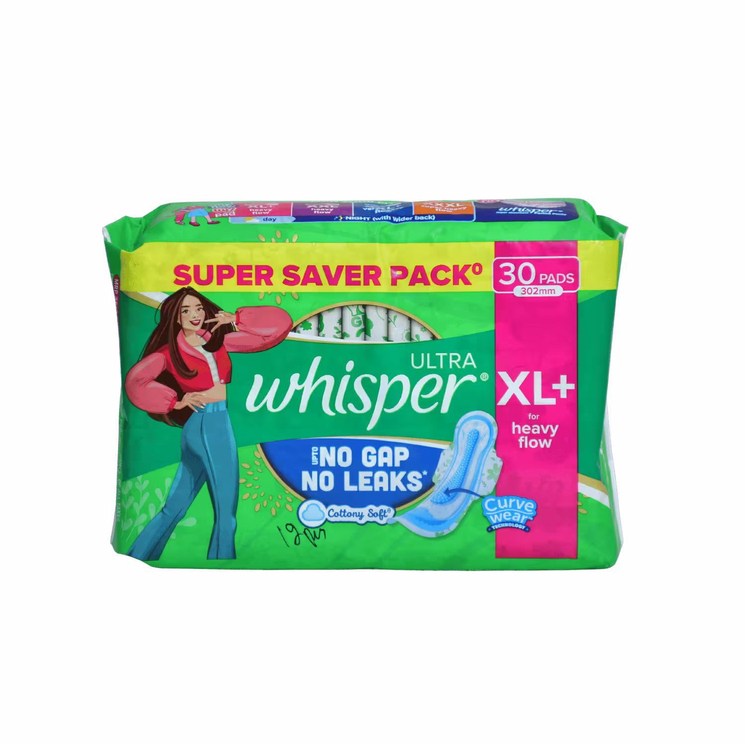 Whisper XL 30 Pads Basket Deliveries