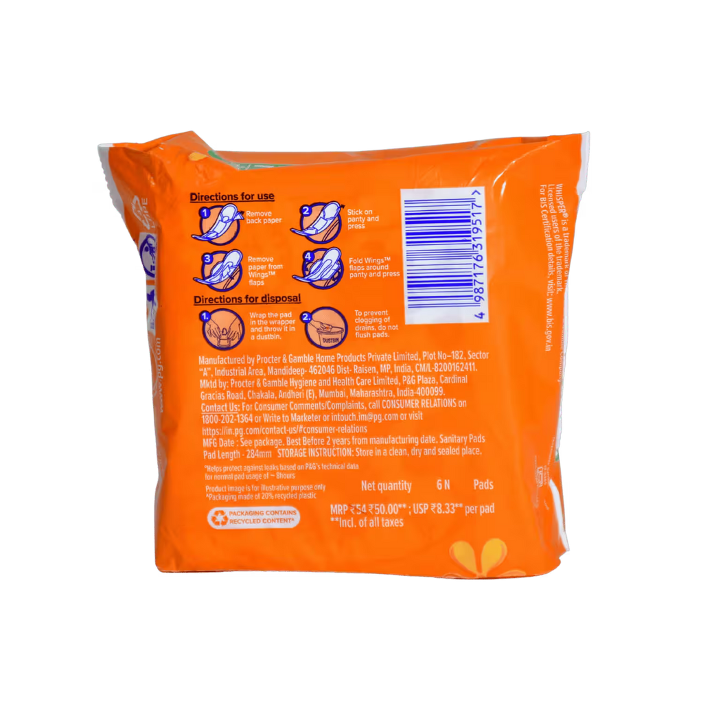 Whisper XL 6 Pads Basket Deliveries