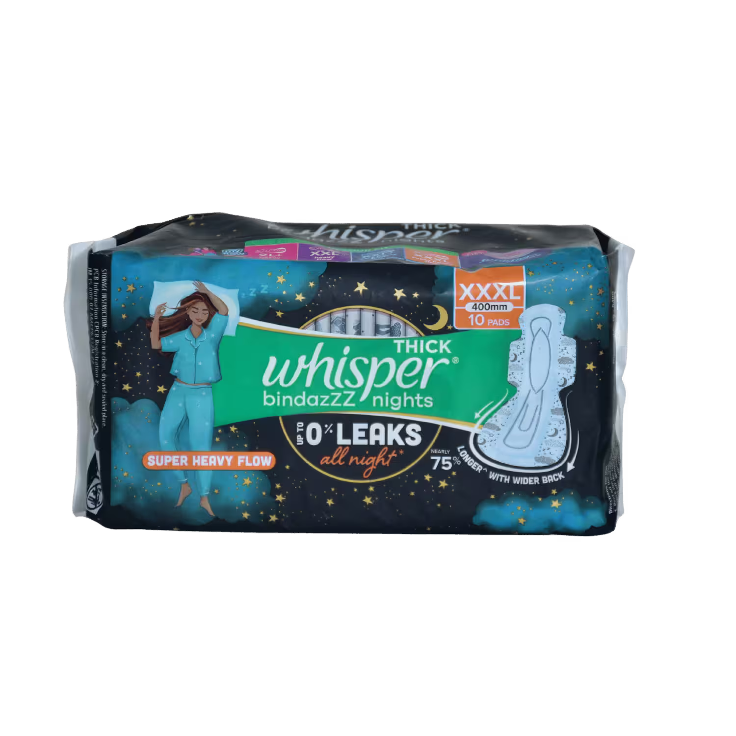 Whisper XXXL 10 Pads Basket Deliveries